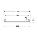 Полотенцедержатель 610 мм Duravit Starck T, чёрный матовый (0099424600) фото 2 Aquada.com.ua