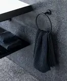 Полотенцедержатель-кольцо Ø 210 мм Duravit Starck T, чёрный матовый (0099474600) фото 3 Aquada.com.ua