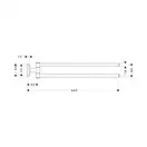 Полотенцедержатель двухрожковый Hansgrohe Logis Classic (цвет - хром) (41612000) фото 2 Aquada.com.ua