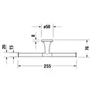 Бумагодержатель двойной без крышки Duravit Starck T (цвет - чёрный матовый) (0099384600) фото 4 Aquada.com.ua