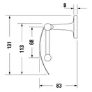 Бумагодержатель без крышки Duravit Starck T (цвет - чёрный матовый) (0099404600) фото 4 Aquada.com.ua