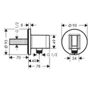 Держатель для ручного душа Axor ShowerSolutions (цвет - хром) (36733000) фото 2 Aquada.com.ua