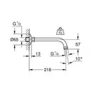 Душовий кронштейн Grohe Relexa 218 мм (27406000)