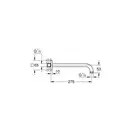 GROHE  Кронштейн душевой, настенный Rainshower (27488000) фото 2 Aquada.com.ua