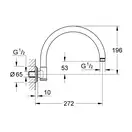 GROHE Кронштейн душевой Rainshower Rustic (28384000) фото 2 Aquada.com.ua