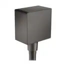 Шланговое під'єднання для душа Hansgrohe FixFit Square, шліфований чорний хром (26455340)