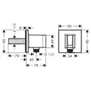 GROHE Hansgrohe Держатель Fixfit Porter Square (26486000) фото 2 Aquada.com.ua