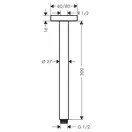 Держатель верхнего душа Hansgrohe h30 см (цвет - хром) (27388000) фото 2 Aquada.com.ua