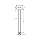 Держатель верхнего душа Hansgrohe h30 см (цвет - хром) (27389000H) фото 2 Aquada.com.ua