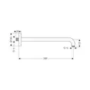 Кронштейн для верхнього душу Hansgrohe 389 мм, хром (27413000)