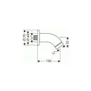 HANSGROHE Держатель для душа 100мм (27438000) фото 2 Aquada.com.ua