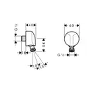 HANSGROHE Наружное шланговое подсоединение с поворотным крепежём для душа Fixfit (27505000) фото 2 Aquada.com.ua