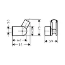 Держатель для ручного душа Hansgrohe Porter Vario (цвет - хром) (28328000) фото 2 Aquada.com.ua