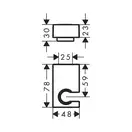 Тримач для душу Hansgrohe Porter E, шліфований чорний хром (28387340)