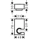Тримач для душу Hansgrohe Porter E, білий матовий (28387700)