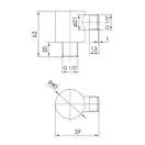 Шланговое подсоединение Imprese Brenta (цвет - граф. хром) (ZMK091908700) фото 2 Aquada.com.ua