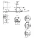 Унитаз-компакт Rimfree (безободковий) с бачком Geberit Icon Square, с сиденьем Soft Close (200930000+228960000+571910000) фото 3 Aquada.com.ua