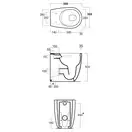 Унитаз напольный. приставной под скрытый бачок Simas Vignoni (без сиденья), tela matt (VI21/F88 tela matt) фото 3 Aquada.com.ua