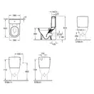 VILLEROY & BOCH O.NOVO унитаз 36*61см напольный, вертикальный смыв, короткая база, горизонтальный выпуск, цвет белый альпин (56891001) фото 2 Aquada.com.ua