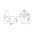 VOLLE LEON компакт: унитаз 61*35*79см напольный Rimless, гориз. выпуск, нижний подвод, бачок 3/4,5л, сиденье Slim slow-closing (13-11-059) фото 2 Aquada.com.ua