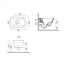 Унитаз подвесной Catalano New Zero с сиденьем Soft Close Plus (NewFlush безободковый) (1VS55NR00+5SCSTP000) фото 3 Aquada.com.ua