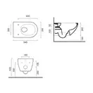 Унитаз подвесной NewFlush (безободковый) Catalano Sfera с сиденьем Soft Close, серый матовый (1VSF54RCS+5SCSTPCS) фото 3 Aquada.com.ua
