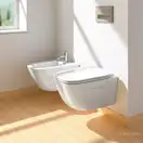 Унитаз подвесной NewFlush (безободковый) Catalano New Light с сиденьем Soft Close (1VSLIR00+5LIFRF00) фото 2 Aquada.com.ua