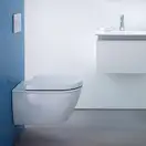 Унитаз подвесной Duravit Darling New (с сиденьем Soft Close) (2545090000+0069890000) фото 2 Aquada.com.ua