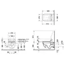 DURAVIT HAPPY D.2 унитаз 36,5*62см, подвесной, Rimless, с вертикальным смывом, только в сочетании с сиденьем SensoWash, с покрытием HygieneGlaze (2550592000) фото 2 Aquada.com.ua