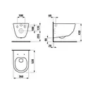 LAUFEN Комплект: PRO Rimless унитаз подвесной 36*53см + PRO Slim сиденье с крышкой для унитаза, съемное, с системой плавного опускания (H8209660000001+H8989660000001) фото 2 Aquada.com.ua