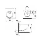 Laufen Pro Унитаз подвесной с сиденьем Slim, белый (H8669570000001)