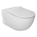 Унитаз подвесной, Rimless (безободковый) Roca Meridian с сиденьем Soft Close Slim (A34H240000) фото 1 Aquada.com.ua