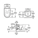 Унітаз підвісний Roca Meridian-N з кришкою soft close 56х36 (A34H249000)