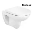 ROCA DEBBA Round Rimless чаша подвесного унитаза и крышка с сиденьем SUPRALIT, с анти-бактериальной структурой, с функцией медленного опускания (A34H996000) фото 1 Aquada.com.ua
