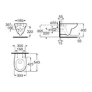Roca DEBBA Round Rimless чаша подвесного унитаза и крышка с сиденьем SUPRALIT, с анти-бактериальной структурой, с функцией медленного опускания (A34H996000)