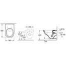 VILLEROY & BOCH O.NOVO унитаз подвесной 36*56см (56601001) фото 2 Aquada.com.ua