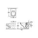 Унитаз подвесной ободковый Villeroy & Boch O.Novo (с сиденьем Soft Close) (5660H101) фото 4 Aquada.com.ua