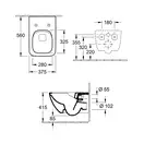 Унитаз подвесной DirectFlush (безободковый) Villeroy & Boch Legato с сиденьем Soft Closing Slimseat Line (5663RL01) фото 3 Aquada.com.ua