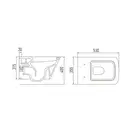 Унитаз повесной Volle Teo с сиденьем Soft Close, чёрный (13-88-422black) фото 2 Aquada.com.ua