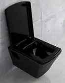 Унитаз повесной Volle Teo с сиденьем Soft Close, чёрный (13-88-422black) фото 3 Aquada.com.ua