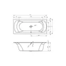 Ванна акриловая Devit Lusso 170 х 75 см, с ножками set01u, тонкий борт, правая (17075135R) фото 2 Aquada.com.ua