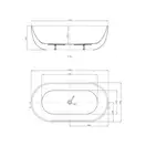 Ванна акриловая Devit Ovale 178 х 90 см + ножки и сифон (18090136) фото 3 Aquada.com.ua
