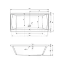 Ванна акриловая Devit Graphics 190 х 90 см, с ножками set07 (19090126) фото 2 Aquada.com.ua