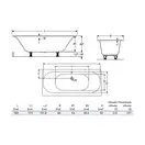 Geberit Soana Slim rim Duo Ванна акриловая, 180x80 см, белая (554.004.01.1)