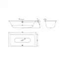 Ванна металлическая встраиваемая 180 х 80 см Grohe Essence, с покрытием EasyClean (3962000H) фото 5 Aquada.com.ua
