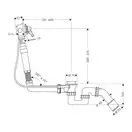 Сифон Hansgrohe Exafill Basic для нестандартних ванн з наповненням (58126180)