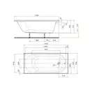 KOLO OPAL PLUS ванна 150*70см прямоугольная, без ножек (XWP135000N) фото 2 Aquada.com.ua