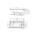 Kolo OPAL PLUS Ванна прямокутна 160х70 см, біла (XWP136000N)