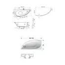 Ванна акриловая Ravak Avocado 150 х 75 см, L (исполнение слева) (CT01000000) фото 4 Aquada.com.ua