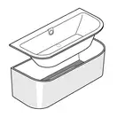 VILLEROY & BOCH OBERON 2.0 ванна 180*80см квариловая, пристенная, с панелью, со сливом-переливом (UBQ180OBR9CD00V-01) фото 4 Aquada.com.ua